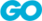 Blue letters of 'GO'.